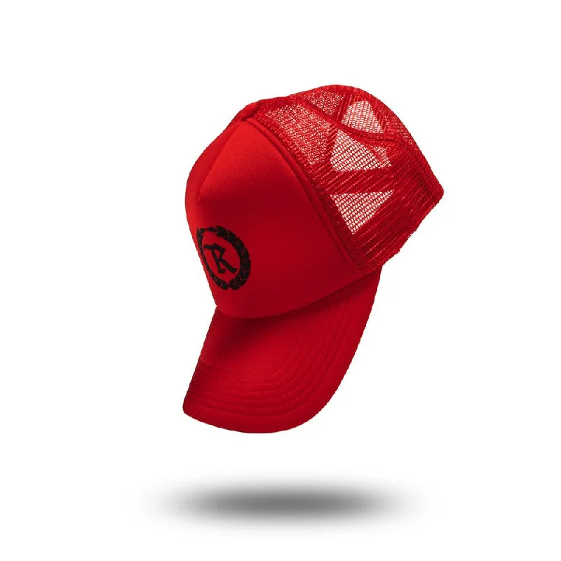 Designer dad cap for upscale casual flair -Gang Foam Mesh-Back Retro Trucker Hat [RED]