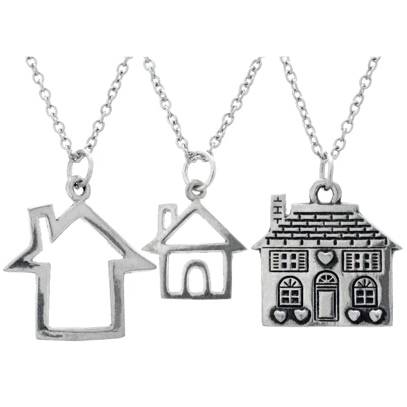 Necklaces and pendants with celestial starburst designs for a radiant look-Home Full of Love Necklace