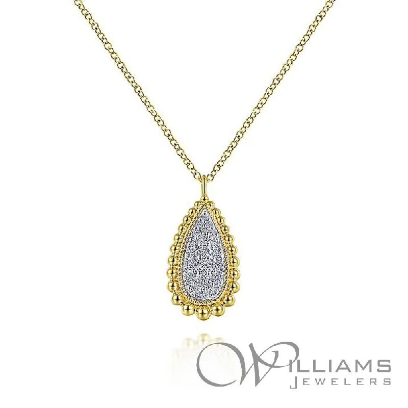 Elegant necklaces and pendants with gold chains for a chic, timeless appearance-Gabriel & Co. Bujukan 14 Karat Diamond Necklace