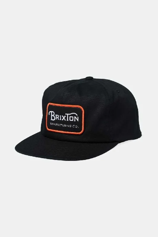 Bright cap for fun festival outfits -Grade Snapback - Black/Orange/White