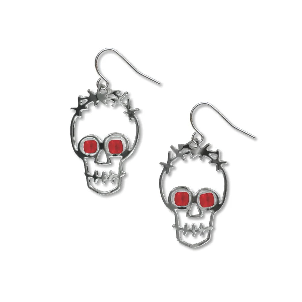 Drop Earrings for Travel Look -Drop earrings for everyday wear with a sleek design -Graffiti Skull Earrings