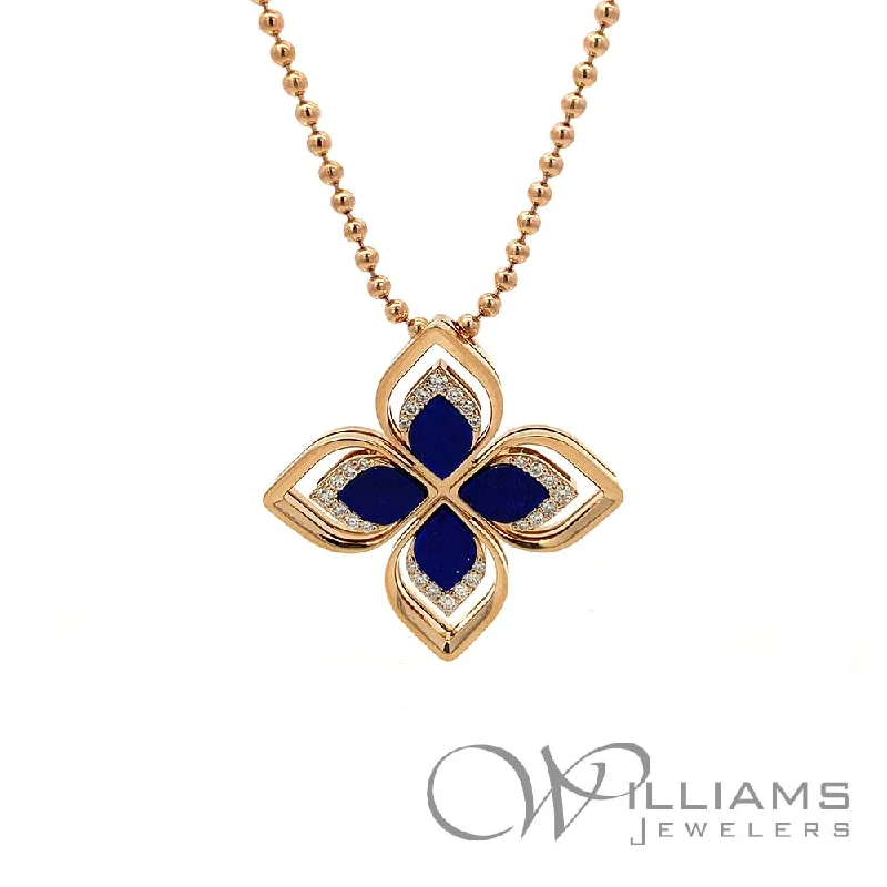 Best necklaces and pendants with vintage coin pendants for a unique accessory-Roberto Coin Venetian Princess 18 Karat Lapis Necklace