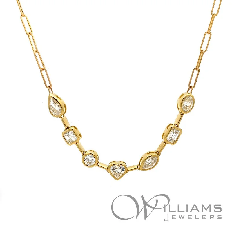 Fashionable necklaces and pendants with birthstones for a personalized gift idea-Williams Signature 18 Karat Diamond Necklace