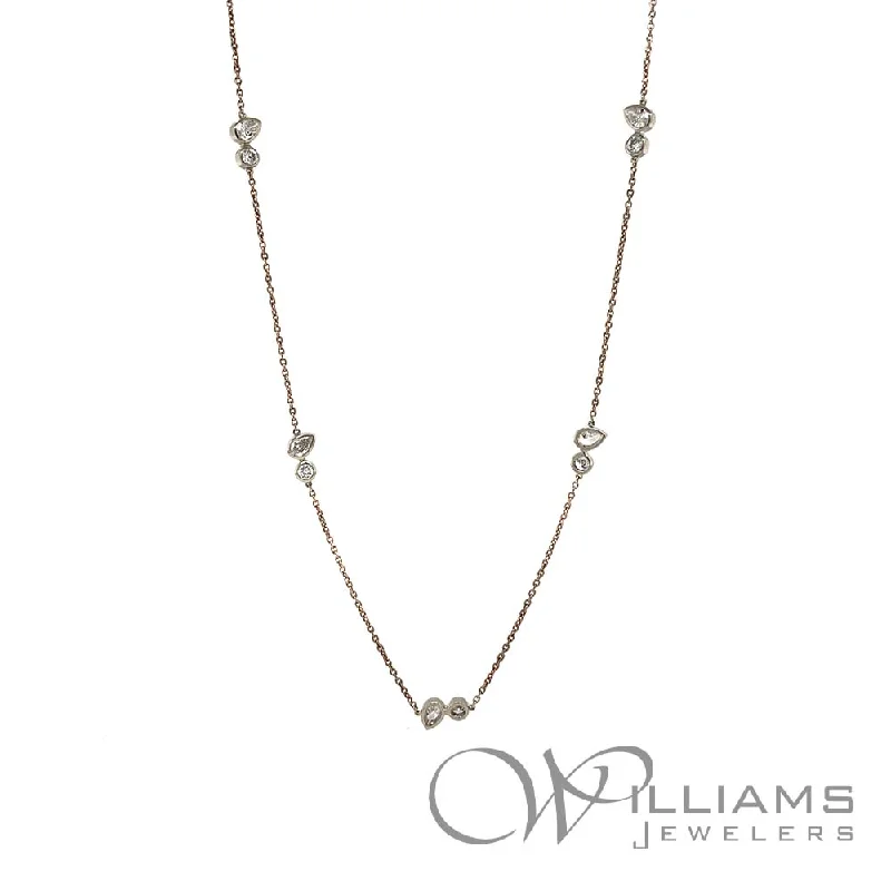 Beautiful necklaces and pendants with tree branch motifs for a nature-inspired design-With Love 14 Karat Diamond Necklace