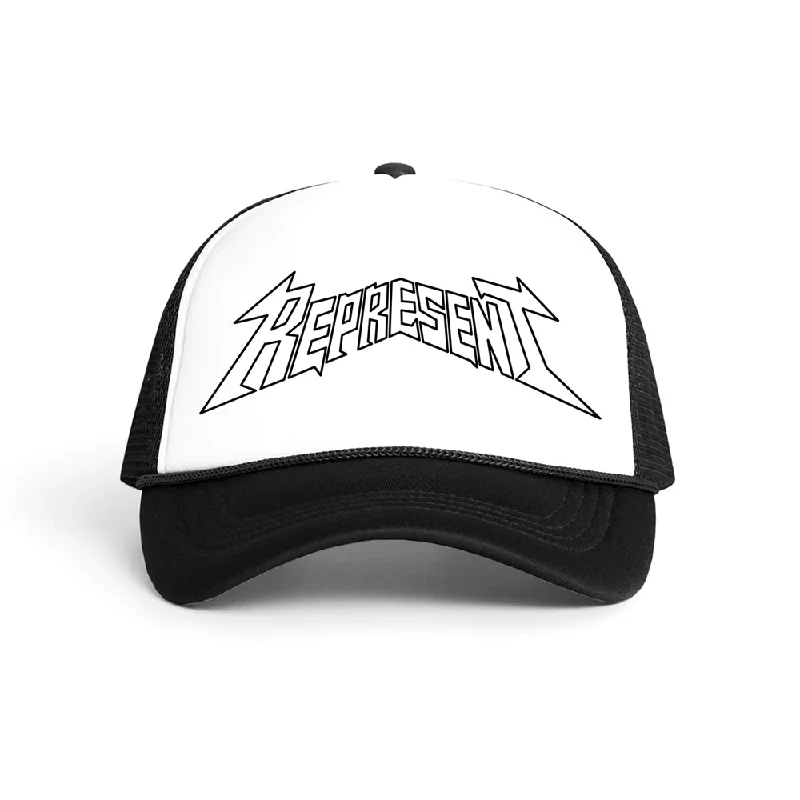 Casual denim cap for laid-back vibes -Unleashed Foam X Mesh Trucker Hat [BLACK X WHITE] NO OTHER SERIES