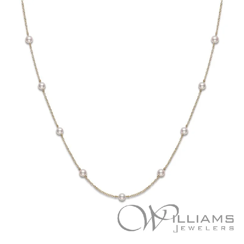 Stunning necklaces and pendants with sapphire gemstones for a luxurious blue hue-Mikimoto 18 Karat Pearl Necklace