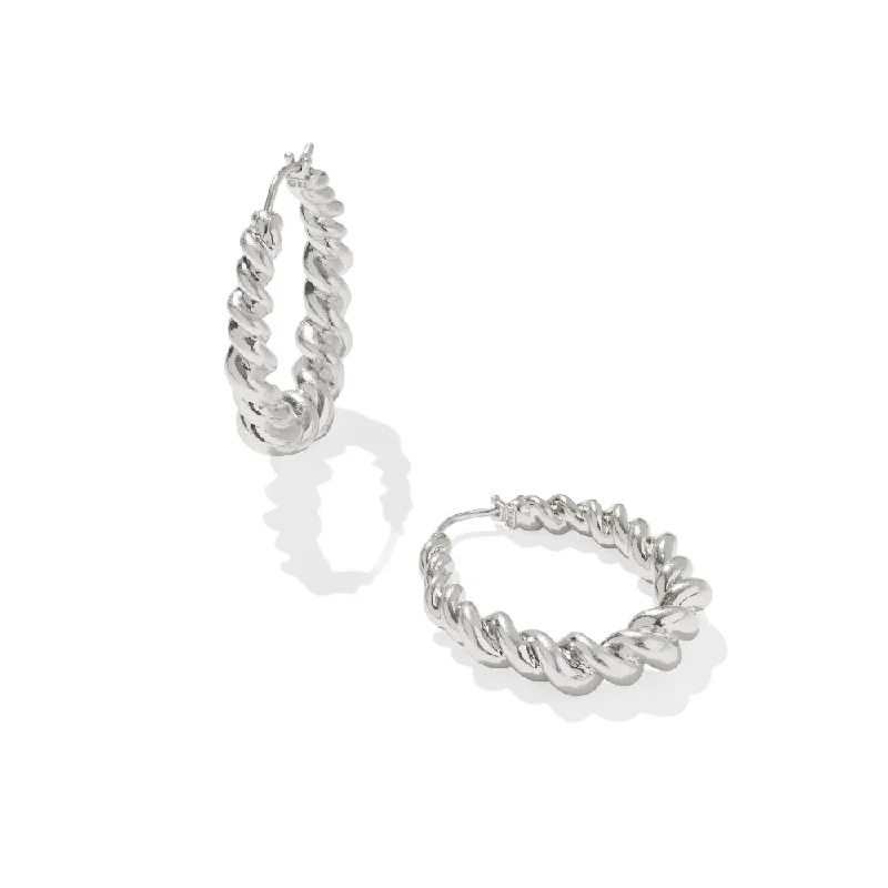 Drop Earrings with Polished Shine -Affordable drop earrings for everyday elegance -Kendra Scott Haisley Hoop Earrings