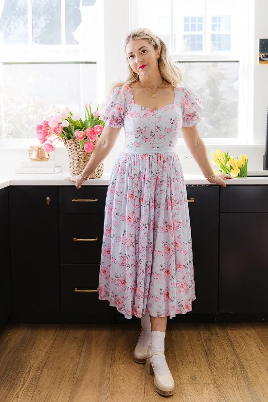 Plus size dresses for travel pack light always -Ballerina Dress in Pink Blossom - FINAL SALE