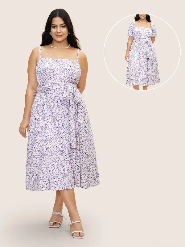 Plus size dresses for special occasions dazzle effortlessly -Everywhere Dress - Ditsy Floral Belted Dress