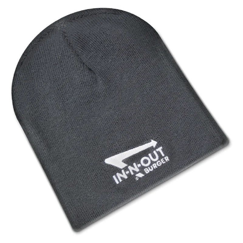 Soft cotton cap with breathable mesh back -Grey Beanie