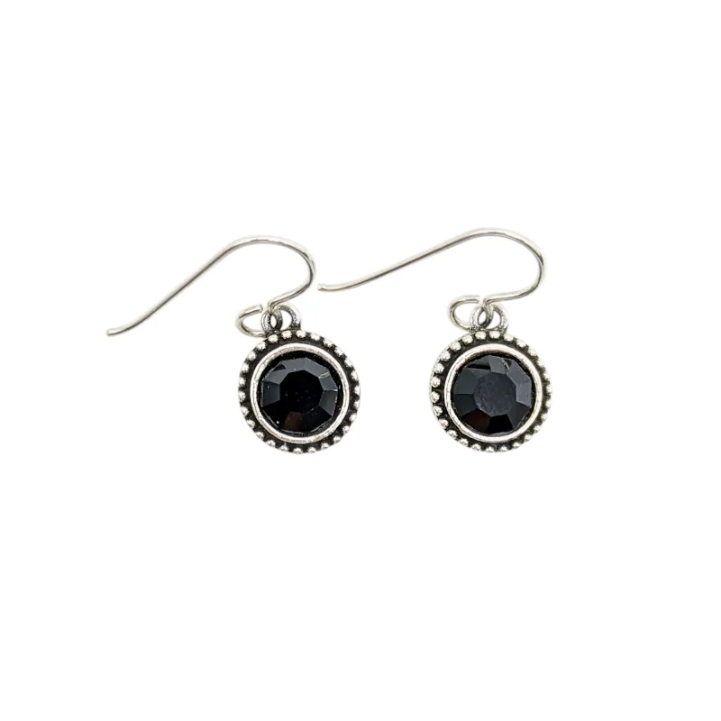 Diamond Drop Earrings for Luxury -Elegant drop earrings for formal events -Black Tag You're It Earrings by Patricia Locke