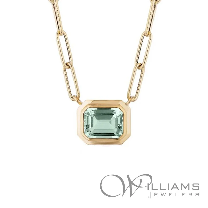 Best necklaces and pendants with vintage lockets for a nostalgic, sentimental look-Goshwara Manhattan 18 Karat Prasiolite Necklace