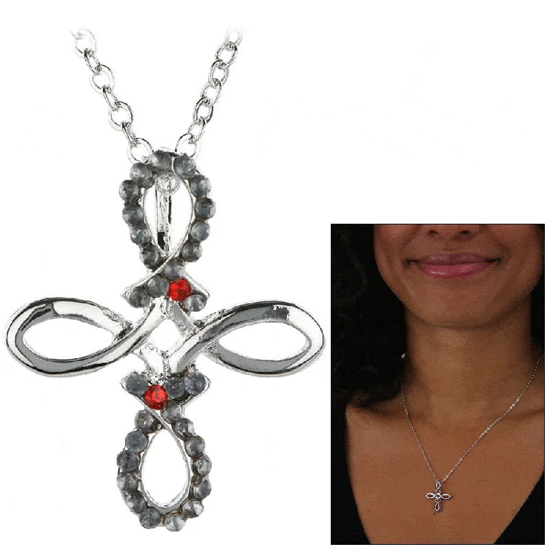 Stunning necklaces and pendants with chakra stones for healing and balance-Show of Faith Diabetes Awareness Necklace!