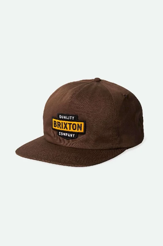 Lightweight running cap for marathon race days -Osborn Snapback - Pinecone Brown