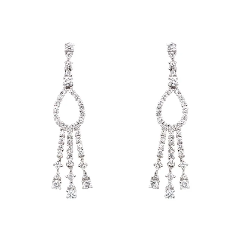 Drop Earrings for Prom Night -Drop earrings with natural pearl accents for a luxurious touch -Diamond Chandelier Earrings