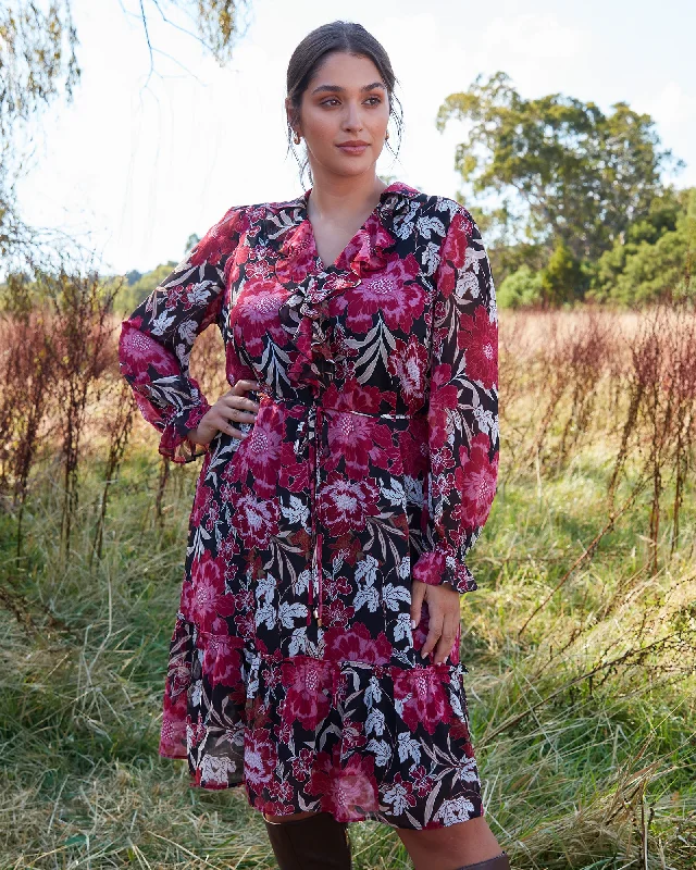 Plus size dresses for wide hips fit nicely -Petal Dream Dress