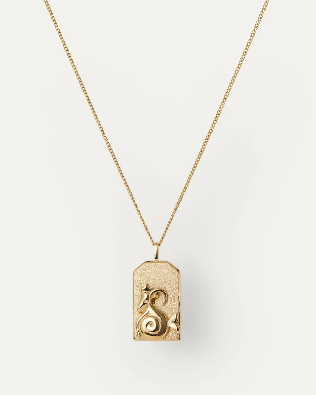 Beautiful necklaces and pendants with moonstone for an ethereal, mystical appearance-The Capricorn Zodiac Pendant Necklace