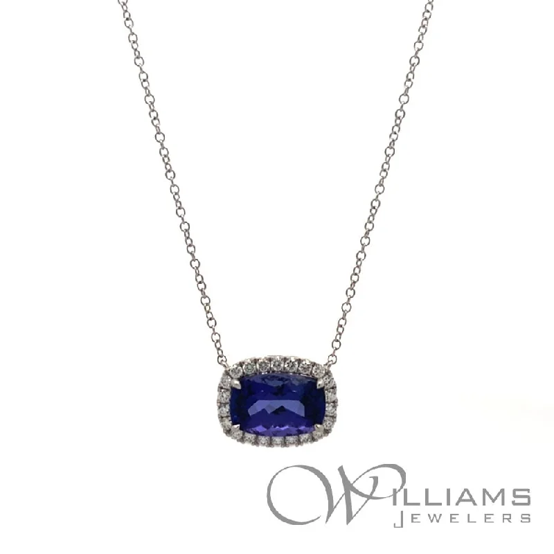 Necklaces and pendants with geometric pendants for a clean, contemporary design-Williams Signature 18 Karat Tanzanite Necklace