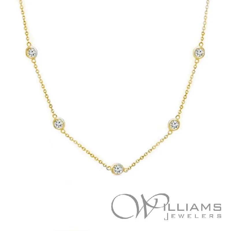 Best necklaces and pendants with heart-shaped designs for a romantic look-Roberto Coin Diamonds by the Inch 18 Karat Diamond Necklace