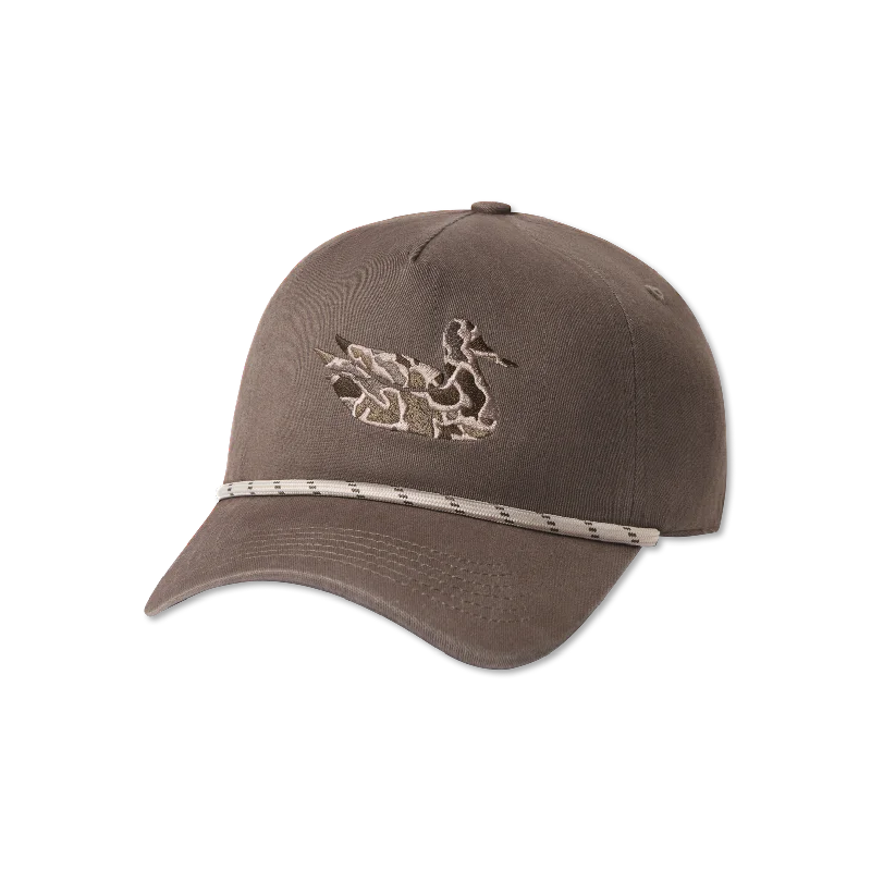 Mesh dad cap for ventilated hot days -Ensenada Rope Hat - Camo Duck