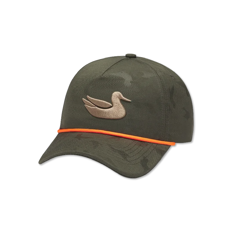 Premium leather cap for upscale casual looks -Sabine Rope Hat - Duck Camo