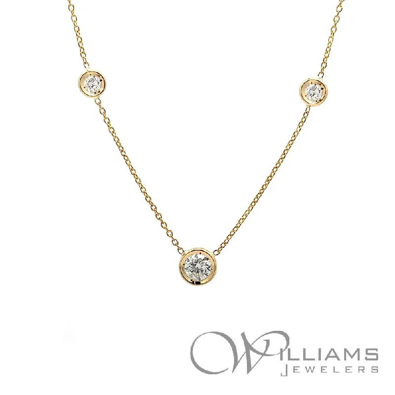 Necklaces and pendants with celestial starburst designs for a radiant look-Roberto Coin Diamonds by the Inch 18 Karat Diamond Necklace