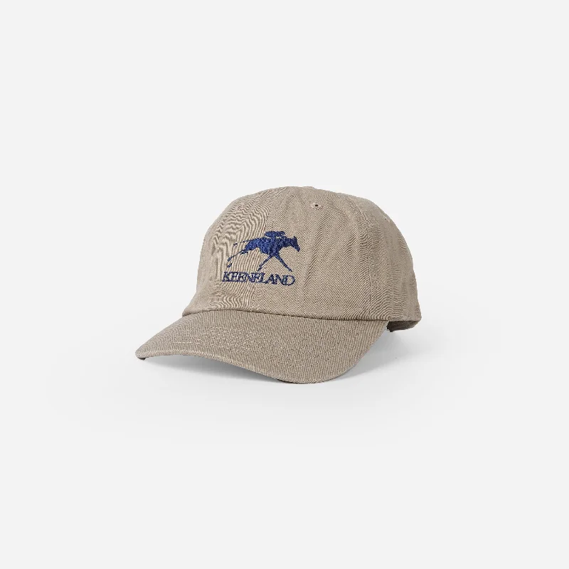 Minimalist cap with small stitched emblem -Imperial Keeneland Stacked Logo Cotton Twill Hat