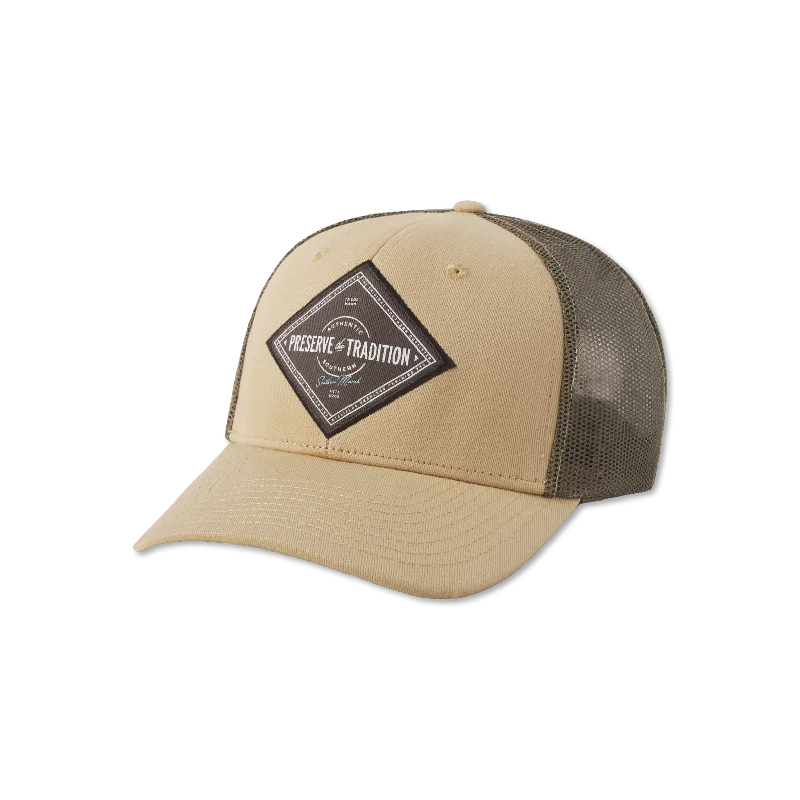 Classic cap with simple logo embroidery -Retro Trucker Hat - Southern Tradition