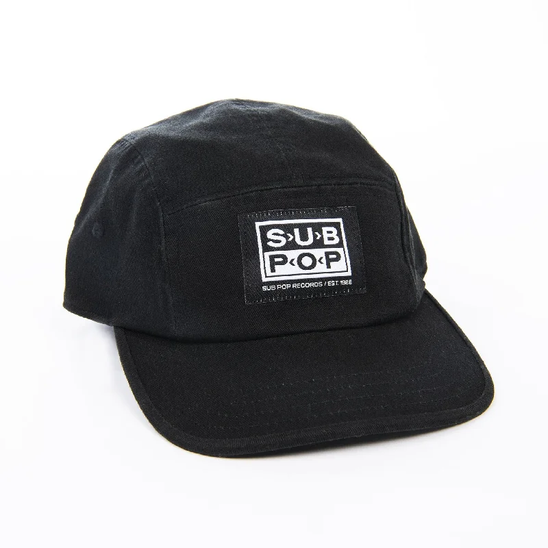 Classic black cap for versatile outfit pairing -Black Logo Camper Hat