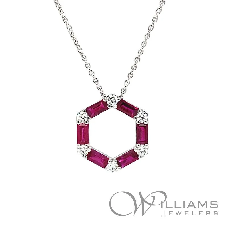 Elegant necklaces and pendants with onyx stones for a sleek, polished look-Williams Signature 18 Karat Ruby Necklace