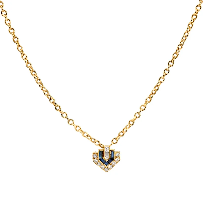 Best necklaces and pendants with black diamonds for an edgy, bold statement-Cartier Paris diamond sapphire 18k yellow gold necklace