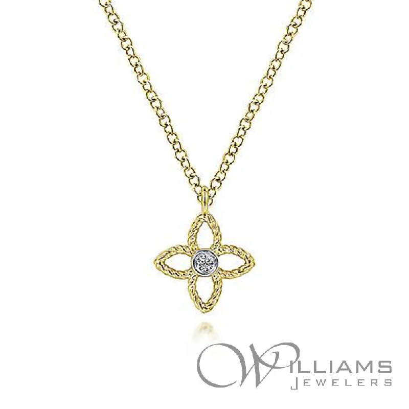 Stunning necklaces and pendants with ruby gemstones for a luxurious red hue-Gabriel & Co. Hampton 14 Karat Diamond Necklace