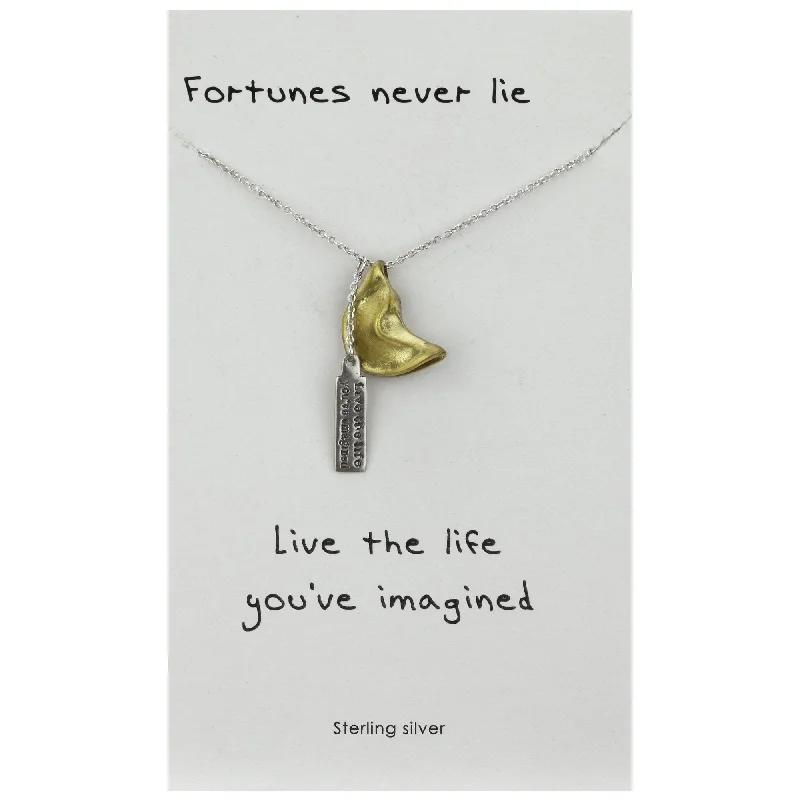 Best necklaces and pendants for weddings with matching designs for bride and groom-Fortunes Never Lie Sterling Necklace