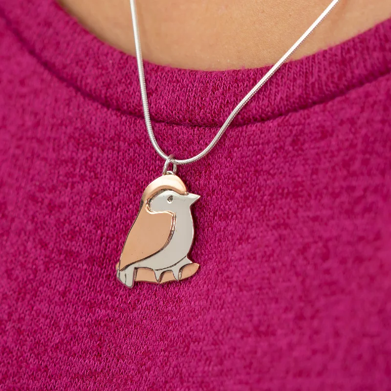 Necklaces and pendants with diamond pendants for a luxurious sparkling effect-Love Bird Sterling Silver Necklace