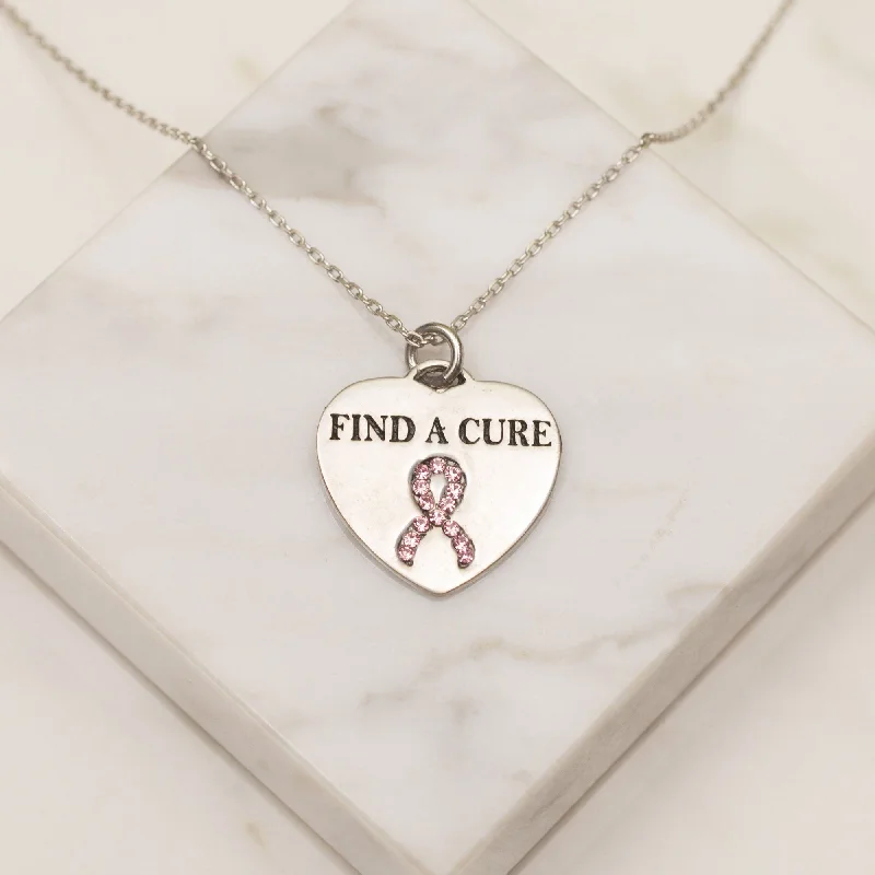 Personalized necklaces and pendants with name engravings for a custom touch-Cure In Your Heart Pewter Necklace!