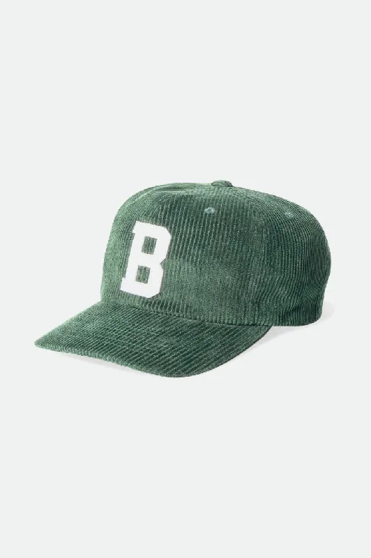 Fitted baseball cap for team uniform fit -Big B Adjustable Hat - Emerald Cord