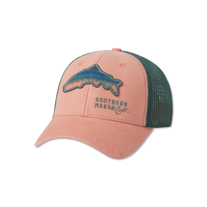 Embroidered cap with custom team initials -Trucker Hat - Trout Dots