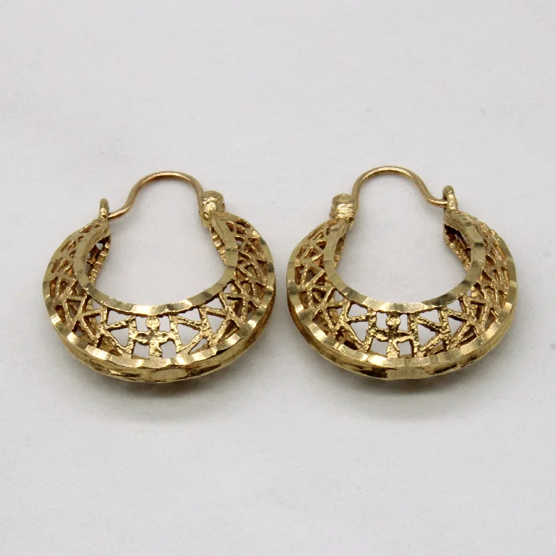 Hoop earrings with satin finishes for a smooth and elegant appearance-10k Yellow Gold Earrings