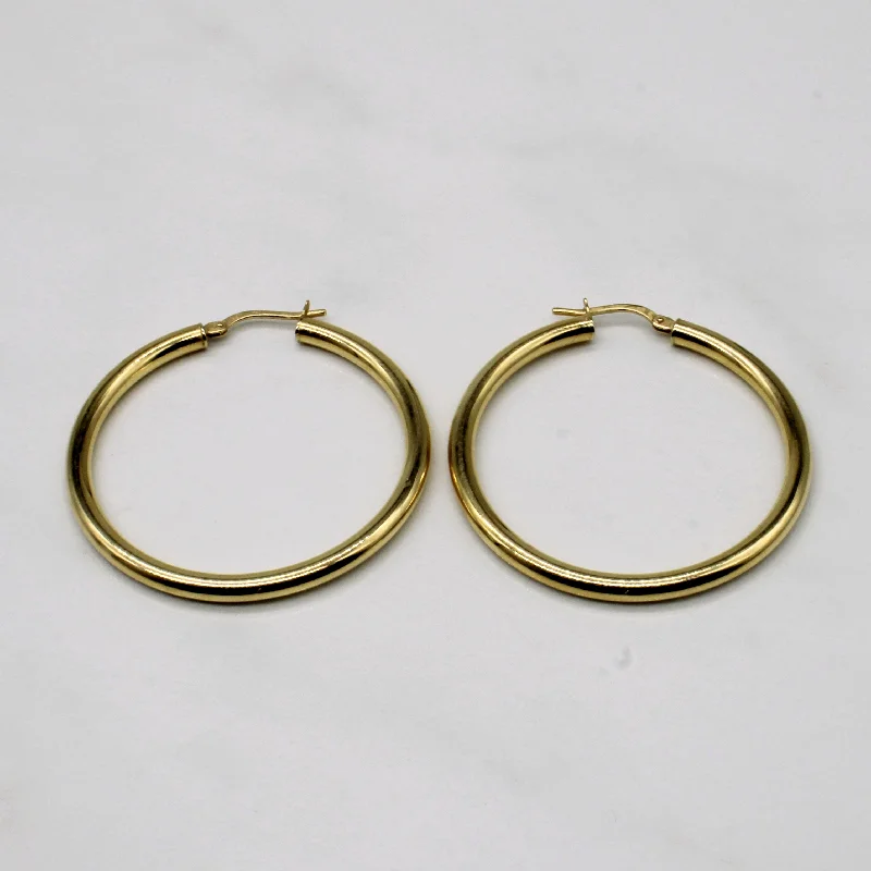 Best hoop earrings with detachable studs for a versatile and adjustable accessory-14k Yellow Gold Hoop Earrings