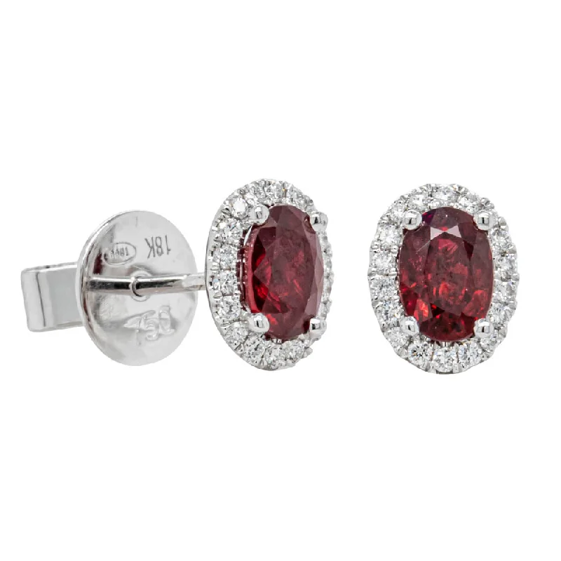 Best hoop earrings with infinity designs for a timeless and meaningful symbol-18ct White Gold 1.57ct Ruby & Diamond Earrings