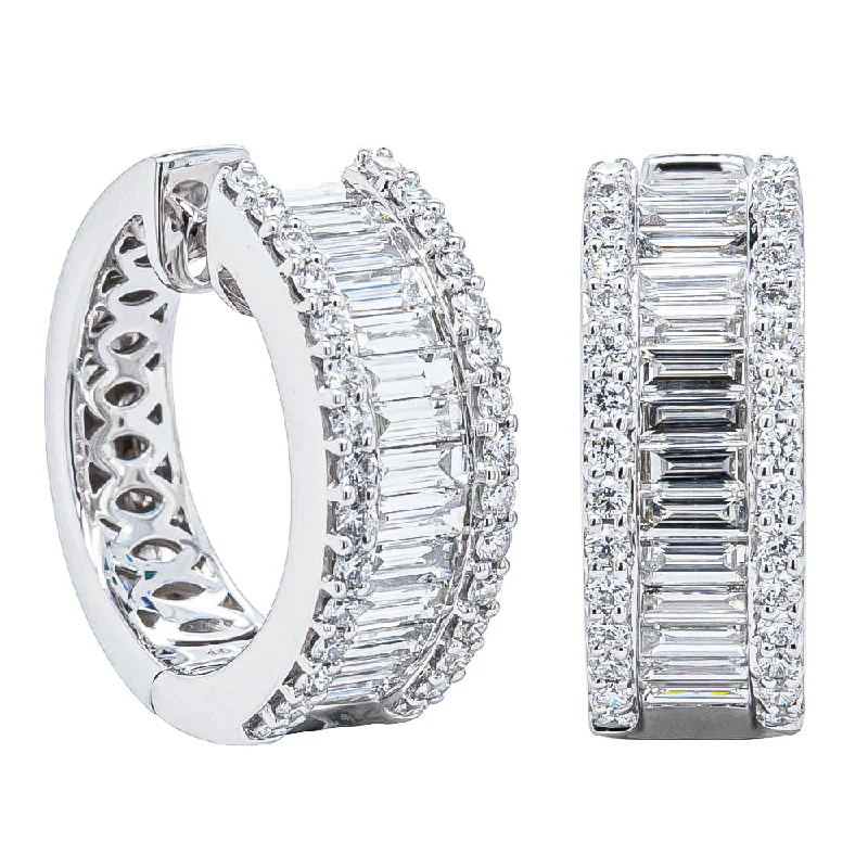 Best hoop earrings with floral designs for a feminine and delicate look-18ct White Gold 2.50ct Diamond Earrings