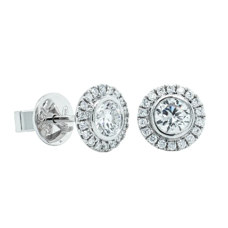 Best hoop earrings with textured silver for a rustic and organic finish-18ct White Gold .81ct Diamond Isla Earrings