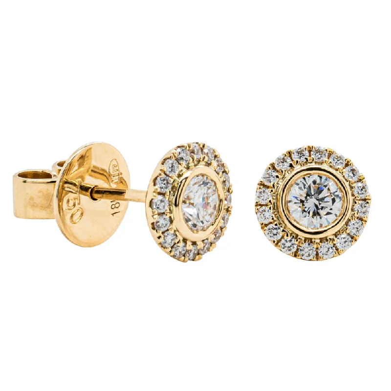 Hoop earrings with intricate designs for a unique and artistic appearance-18ct Yellow Gold Diamond Isla Earrings