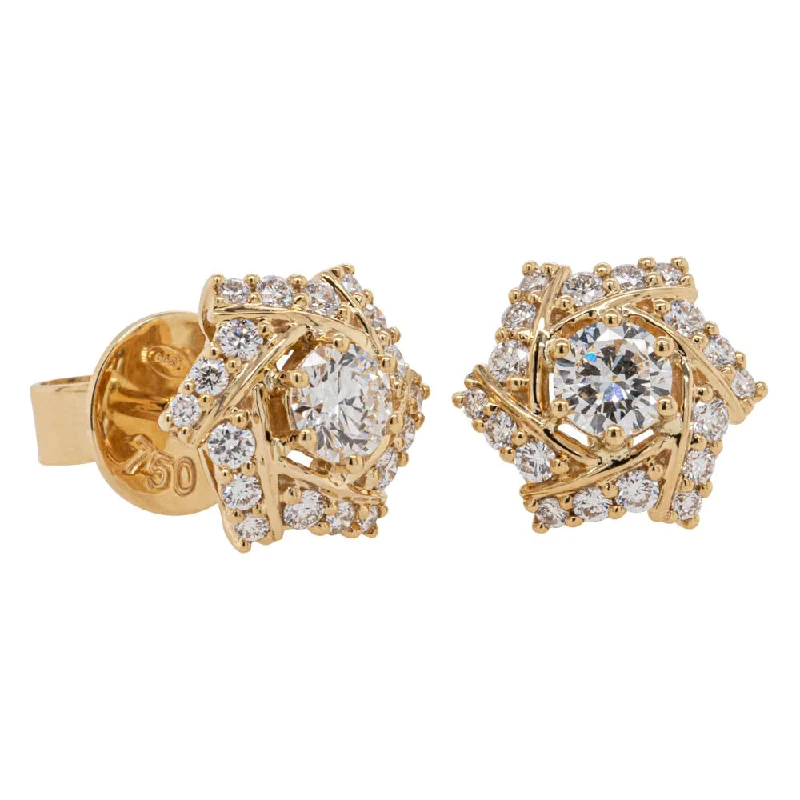 Stylish hoop earrings with diamond accents for an elegant and sparkling effect-18ct Yellow Gold .46ct Diamond Katarina Earrings