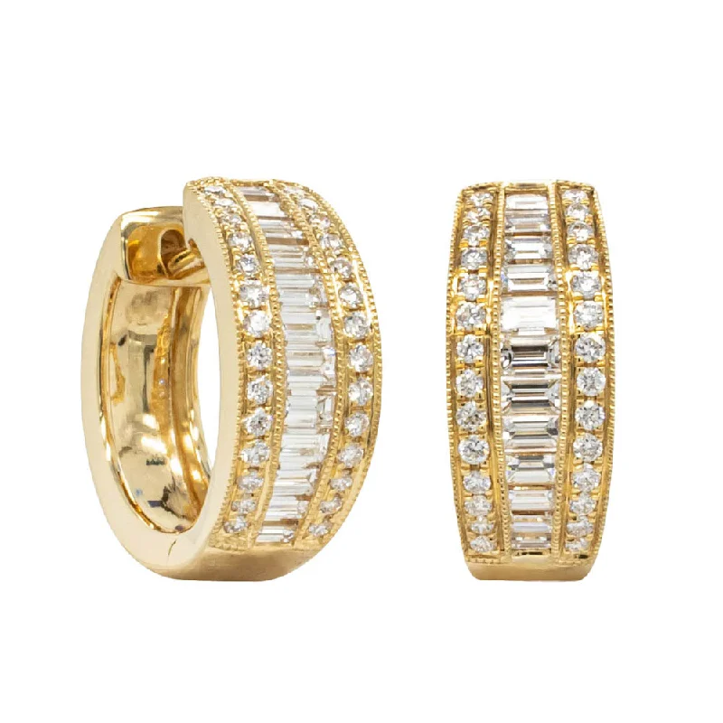 Best hoop earrings with multi-colored gemstones for a vibrant and lively touch-18ct Yellow Gold Diamond Imperial Hoop Earrings