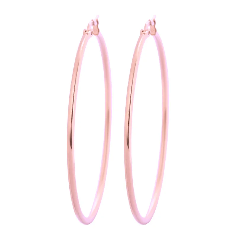 Hoop earrings with luxe velvet finishes for a rich and luxurious touch-18K Gold Large Hoop Earrings