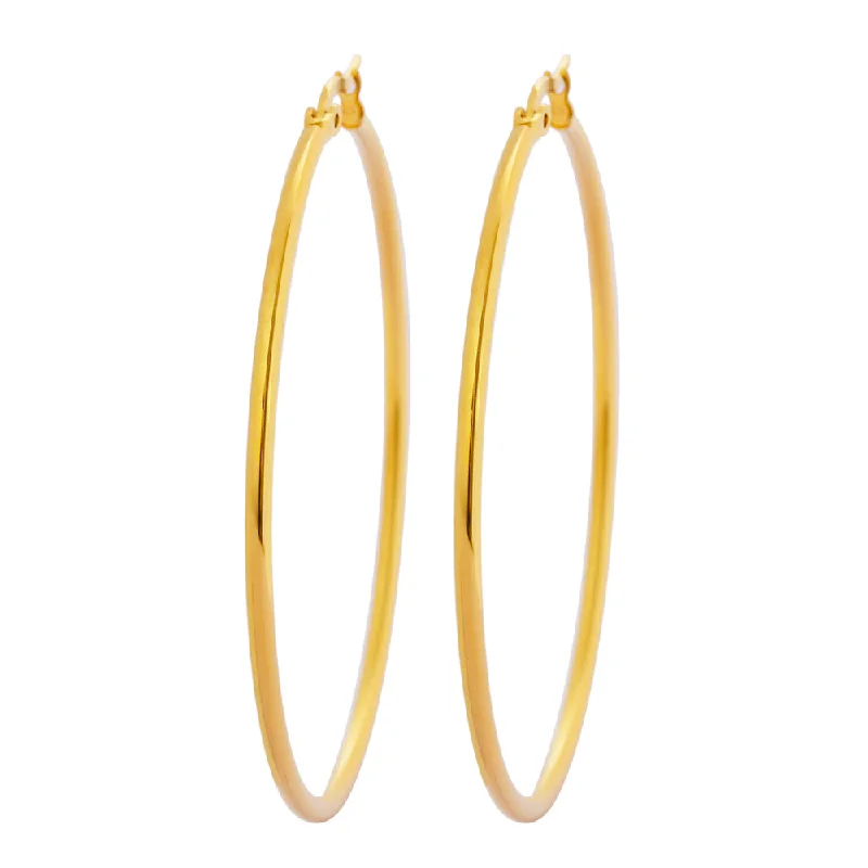 Best hoop earrings with minimal embellishments for a sleek and modern look-18K Gold Large Hoop Earrings