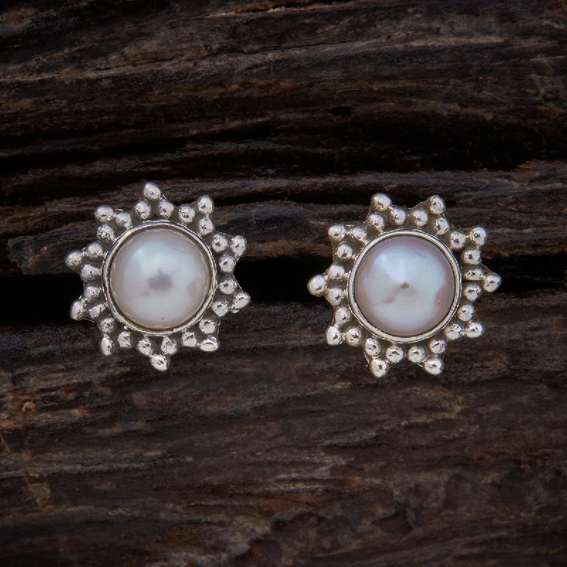 Hoop earrings with hammered textures for a boho-chic and rustic vibe-92.5 Silver Earring 154623