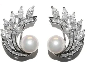 Hoop earrings with diamond-cut surfaces for added sparkle and shine-Angelique Pearl and Crystal Earring