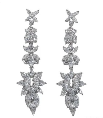 Best hoop earrings with cubic zirconia for a budget-friendly, dazzling look-Arabella Floral Chandelier Earring